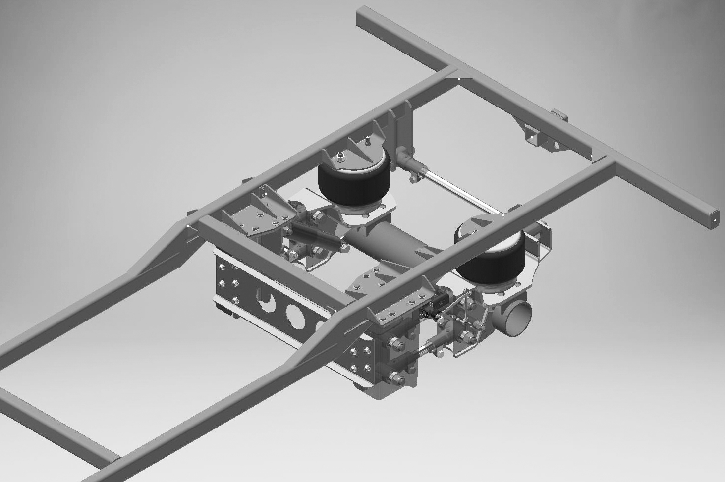 Ridewell Bus Suspension Adapted for Agricultural Equipment Application