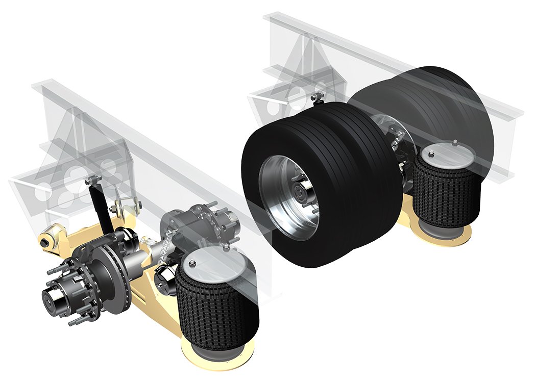 Ridewell Introduces RAR-251 Stub Axle Air Ride Suspension for Heavy